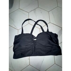 Torrid BlackBikini Swim Top Plus Size 1 Adjustable/Removable Straps